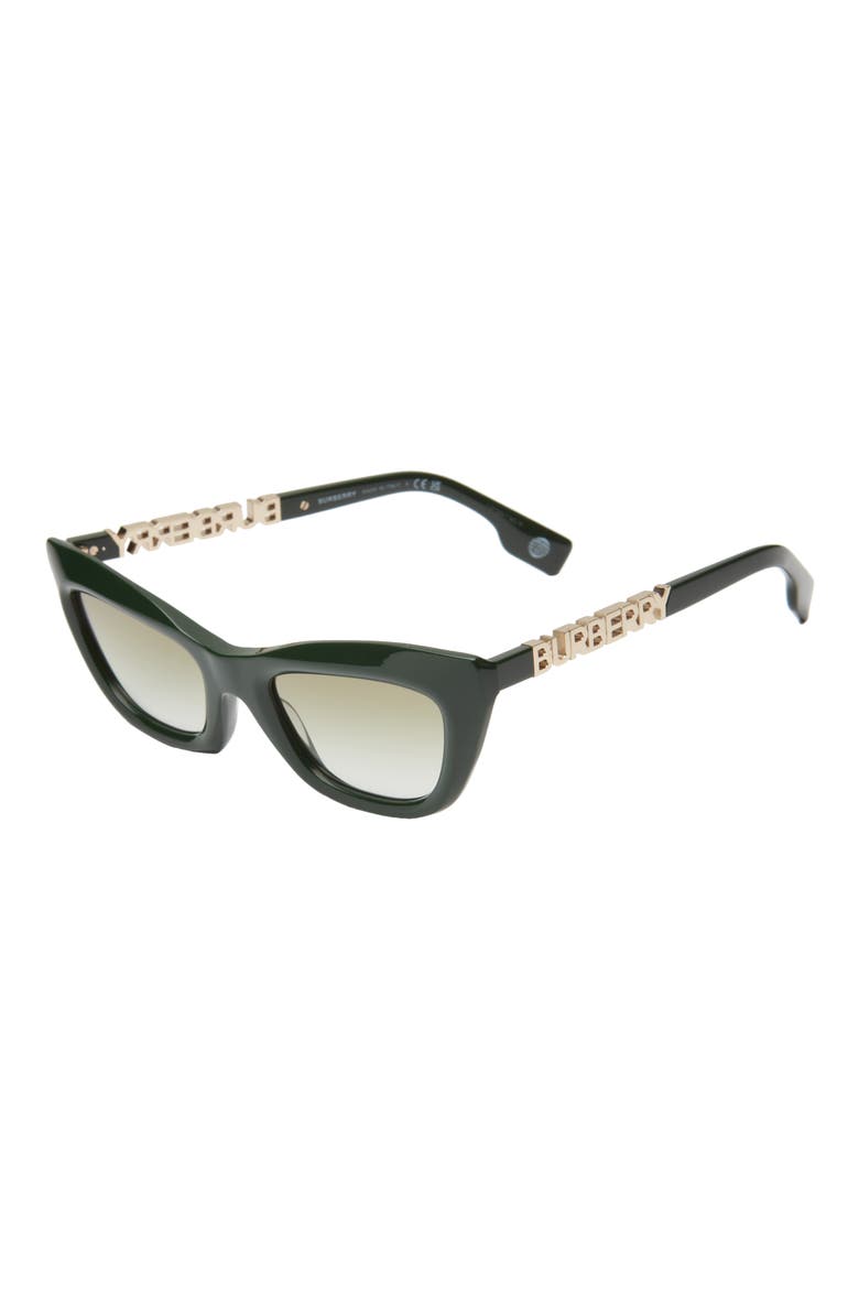 51mm Cat Eye Sunglasses, Alternate, color, GREEN