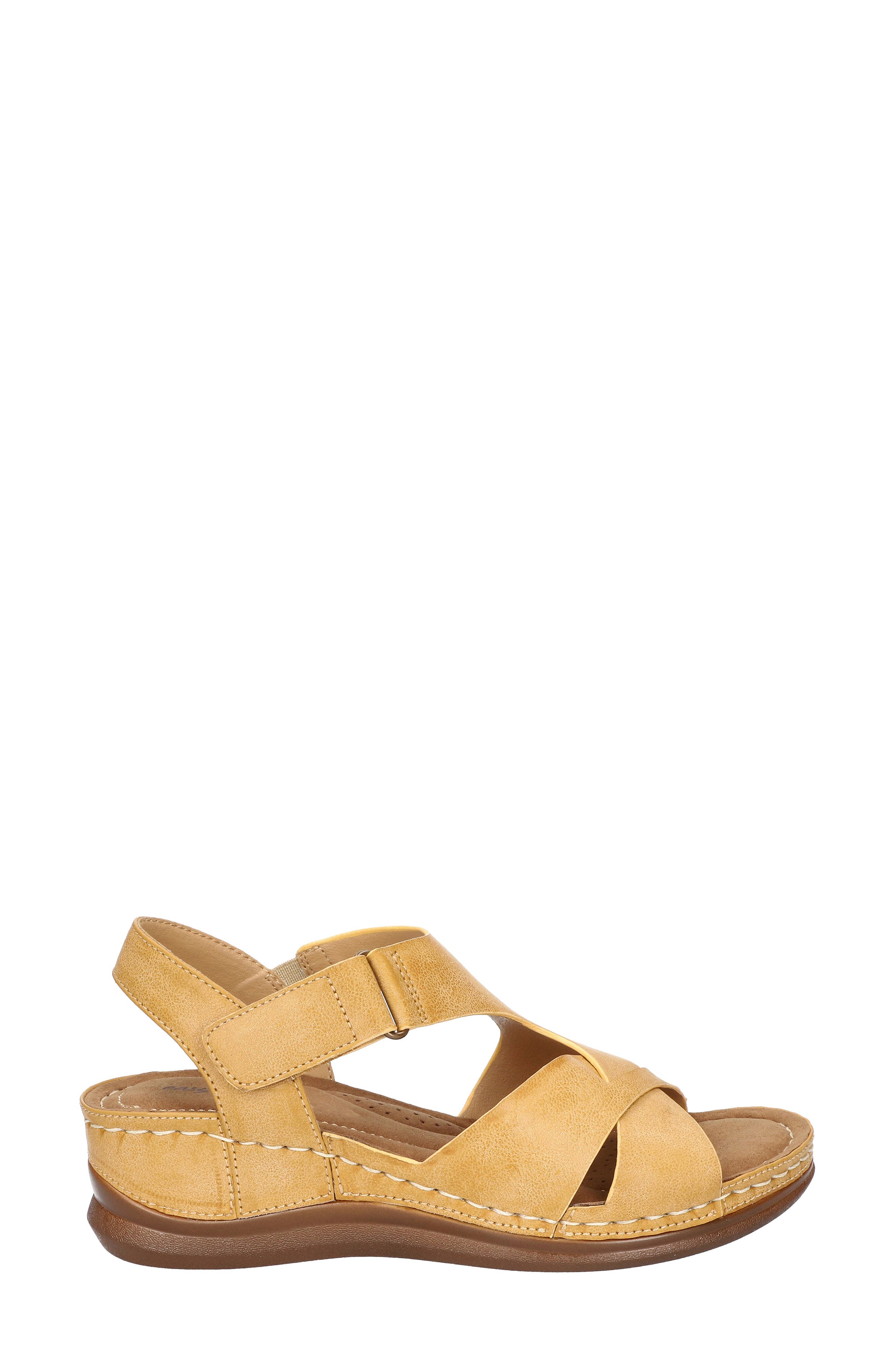 Lani Faux Leather Wedge Sandal, Alternate, color, BEIGE