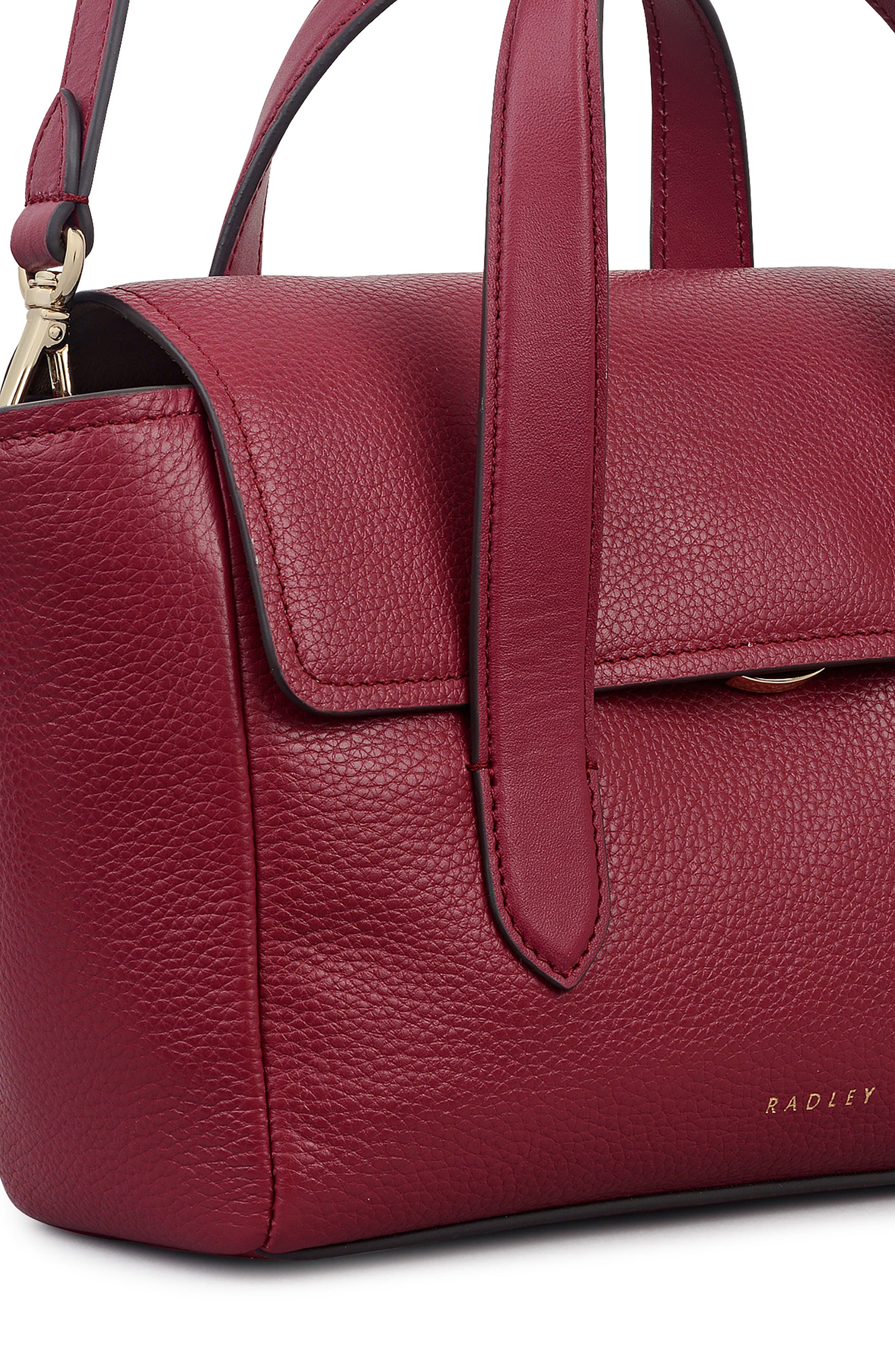 Radley Mayfair Lane Small Flapover Satchel Bag, Alternate, color, Carmine