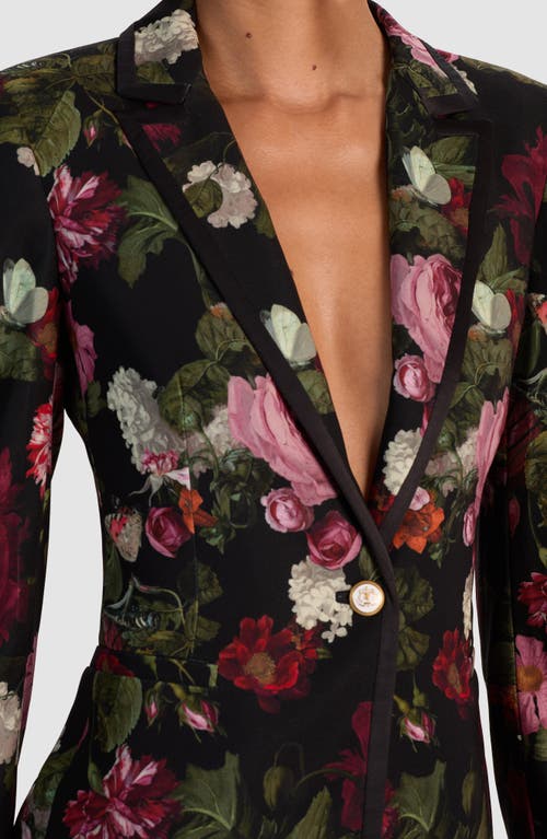 Alice And Olivia Be Still Breanna Printed Blazer In Animal Print