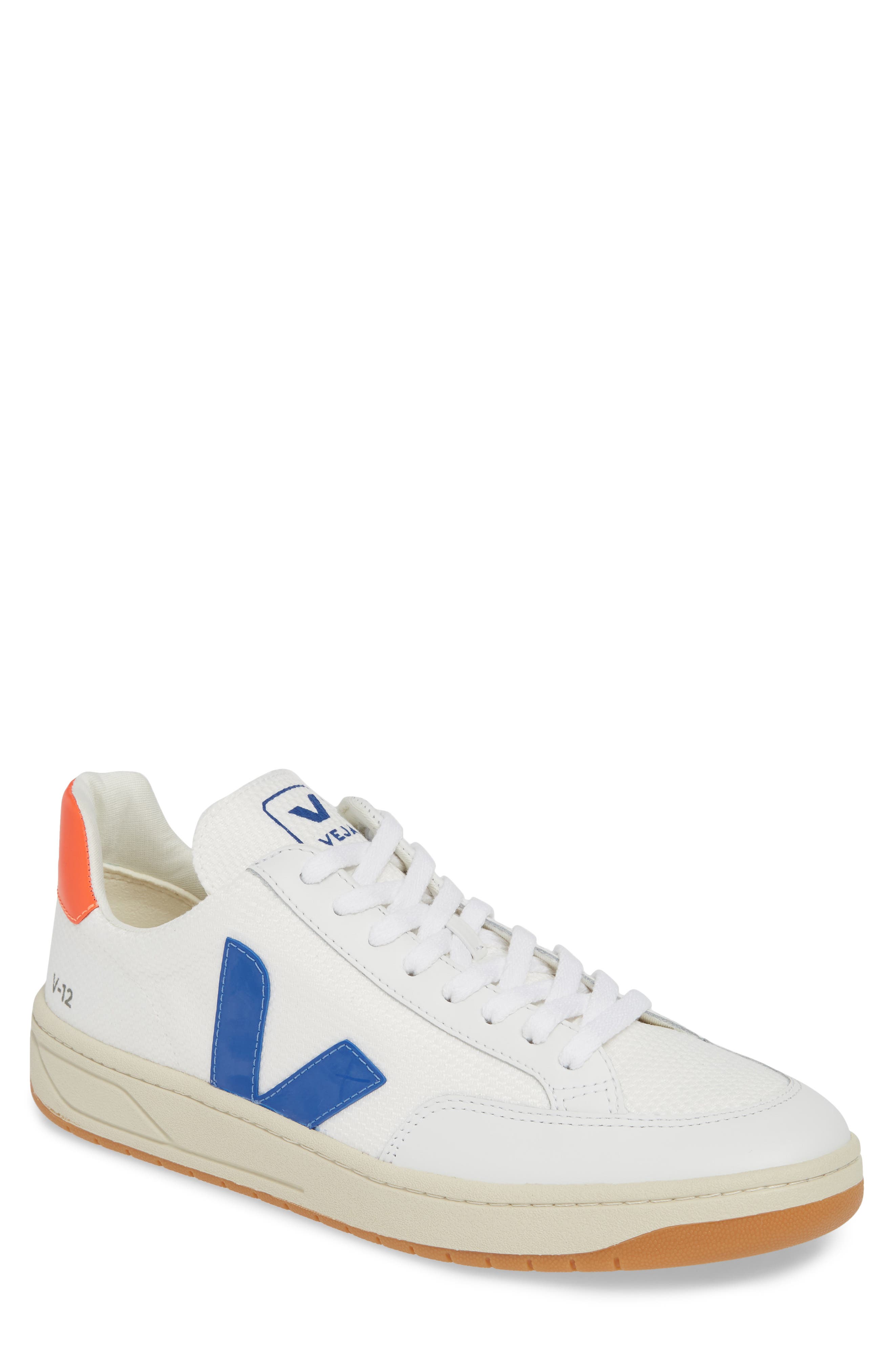 V-12 Sneaker, Main, color, WHITE/INDIGO/ORANGE