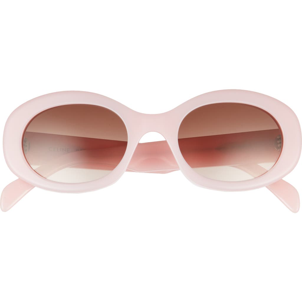 Celine Triomphe 52mm Oval Sunglasses In Pink