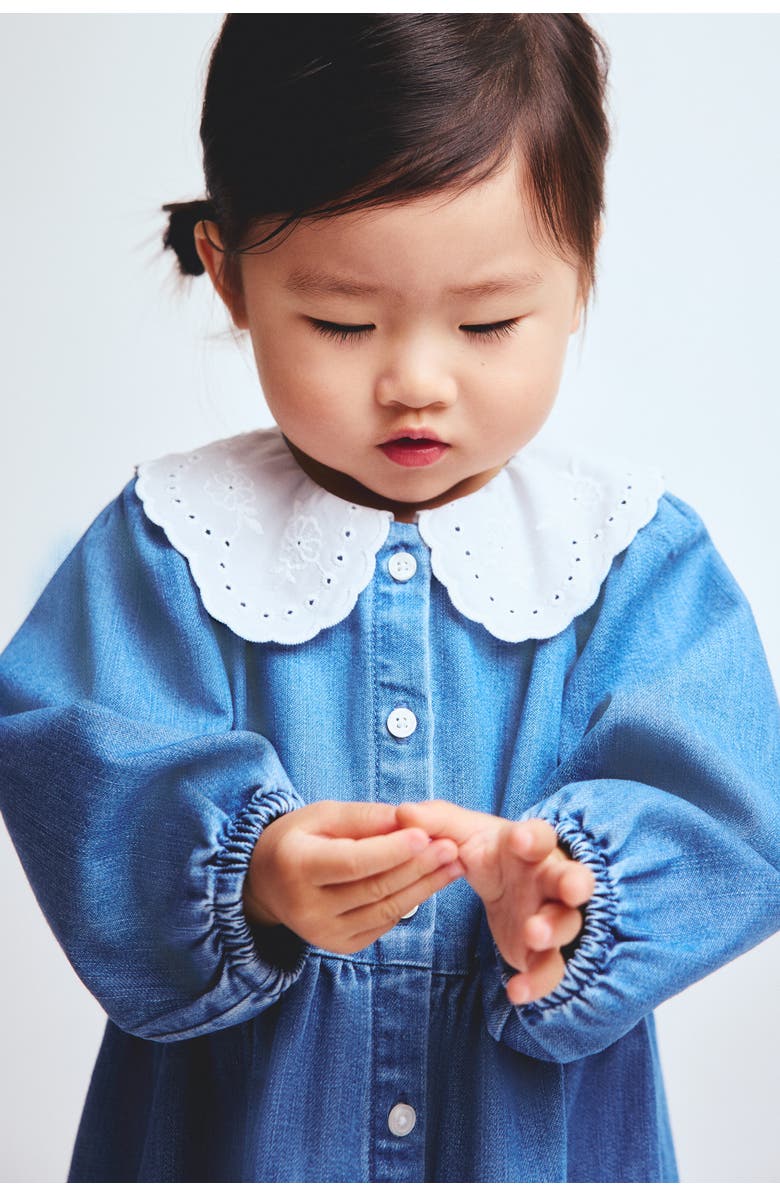 H&M Shirt Dress, Alternate, color, Denim Blue