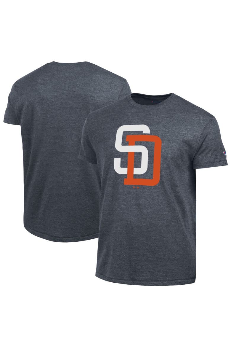 Men's Champion  Navy San Diego Padres Cooperstown Logo Tri-Blend T-Shirt, Main, color, Navy