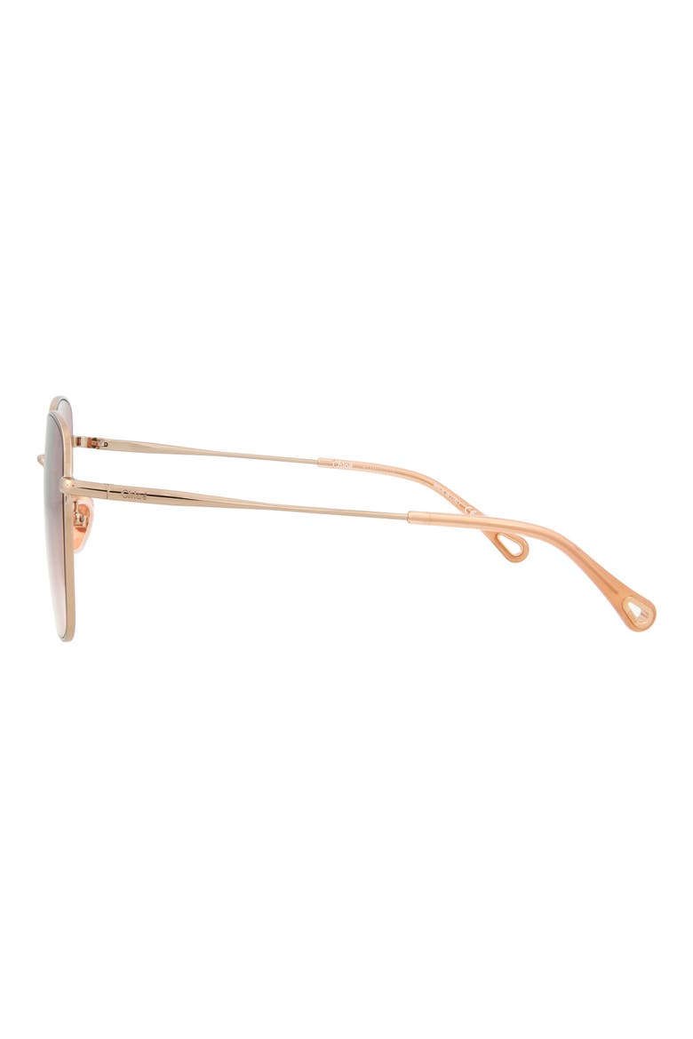 58mm Gradient Square Sunglasses, Alternate, color, GOLD GOLD ORANGE