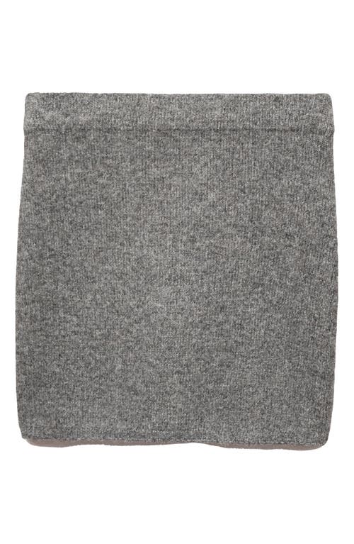 Mango Marbled Knitted Mini-skirt Black In Charcoal
