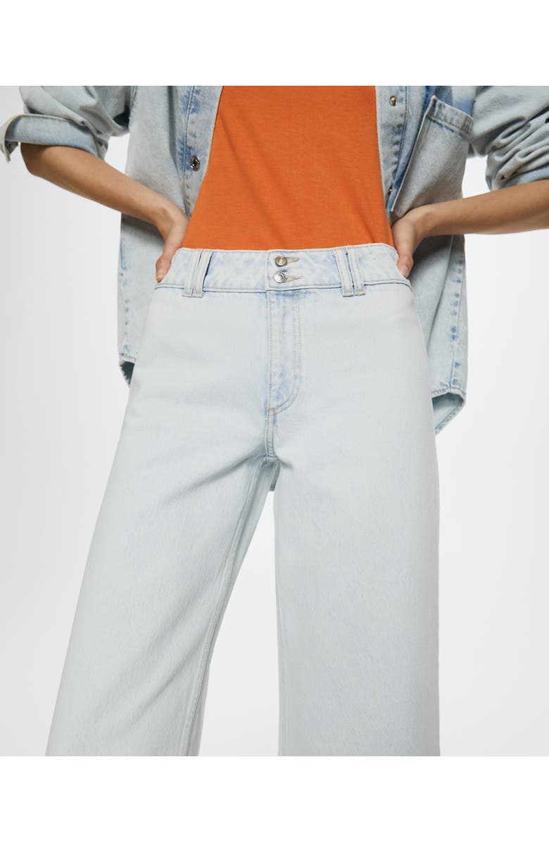 MANGO Nonstretch Culotte Jeans, Alternate, color, 