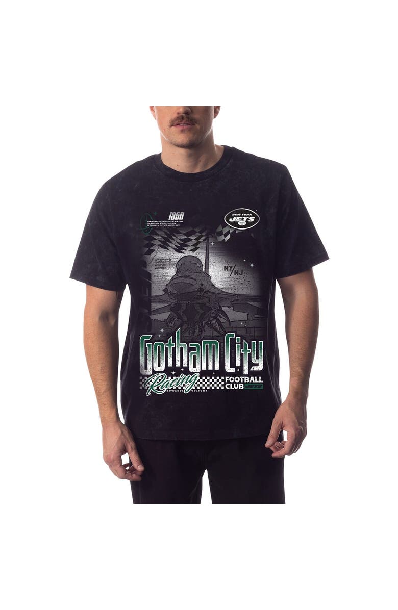 THE WILD COLLECTIVE Unisex The Wild Collective Black New York Jets Tour Band T-Shirt, Main, color, Black