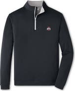 Peter Millar Men's Peter Millar Black Ohio State Buckeyes Perth Quarter-Zip Sweatshirt