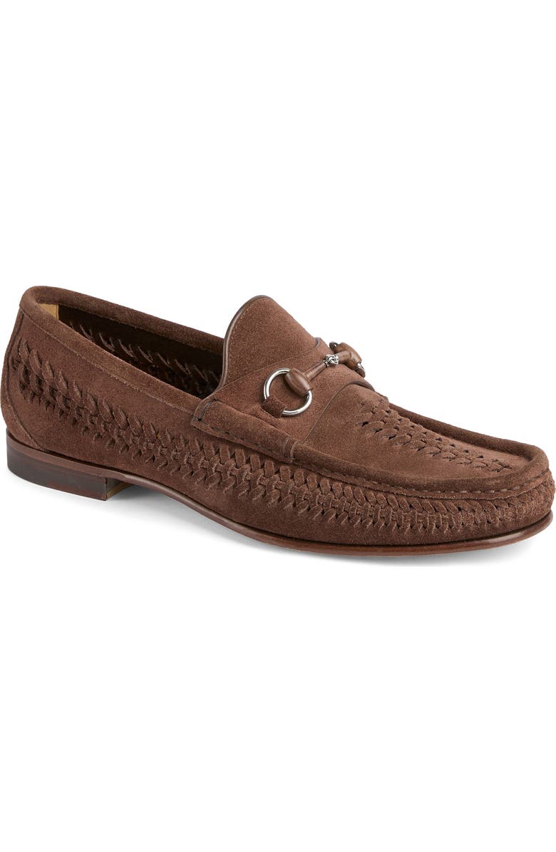 Gucci Horsebit 1953 Woven Loafer, Main, color, Mahogany