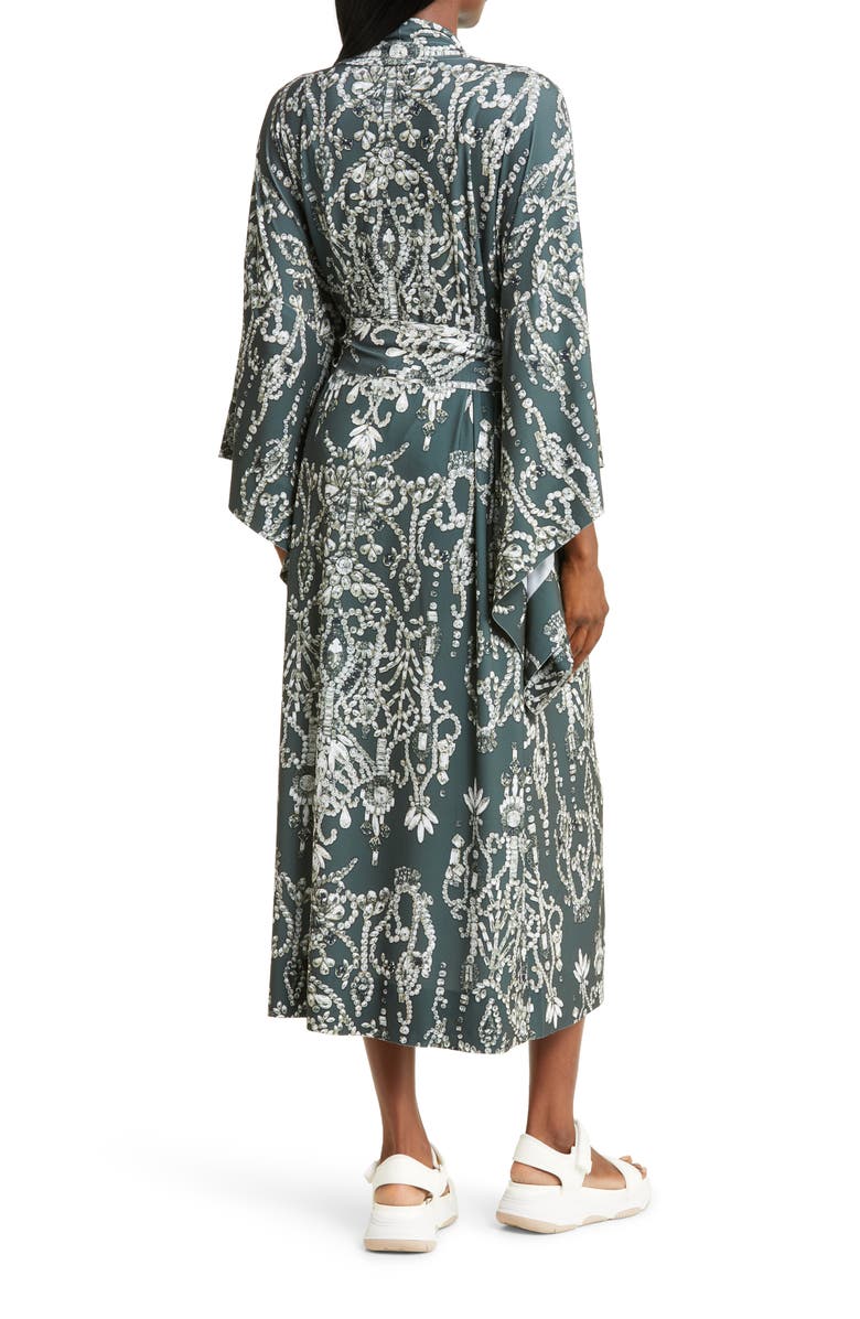 Norma Kamali Jewel Print Cover-Up Robe, Alternate, color, 