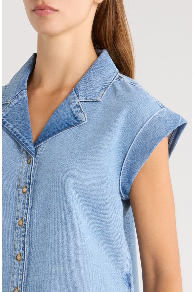 Hadley Denim Button-Up Shirt, Alternate, color, SERENITY