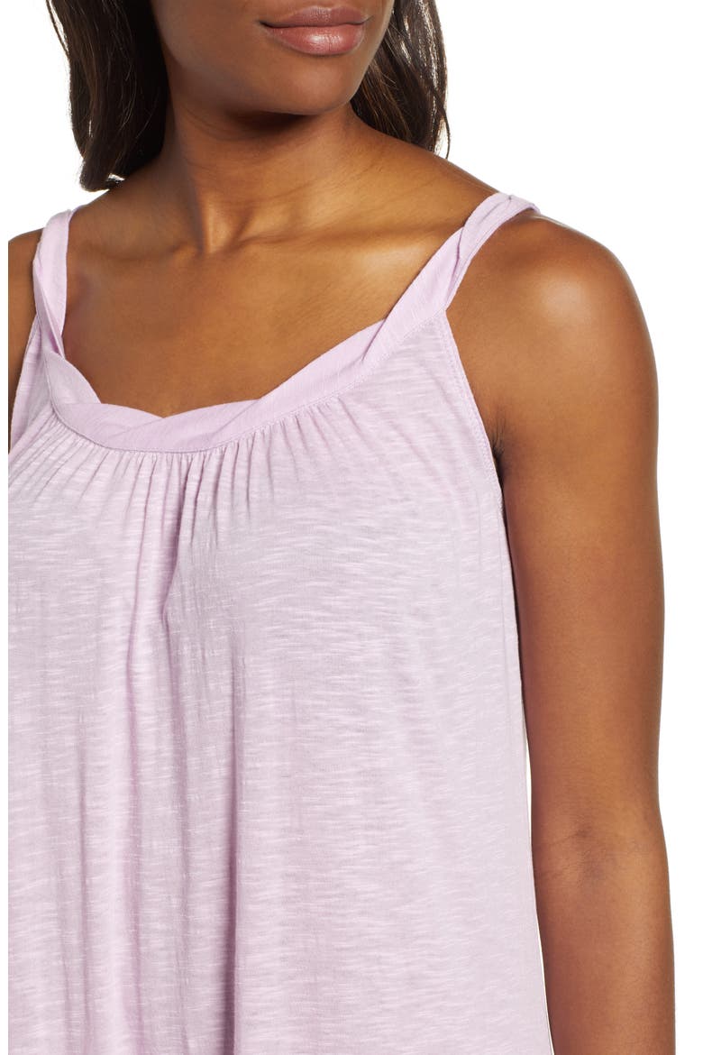 Twist Neck Maxi Dress, Alternate, color, PINK BOUQUET