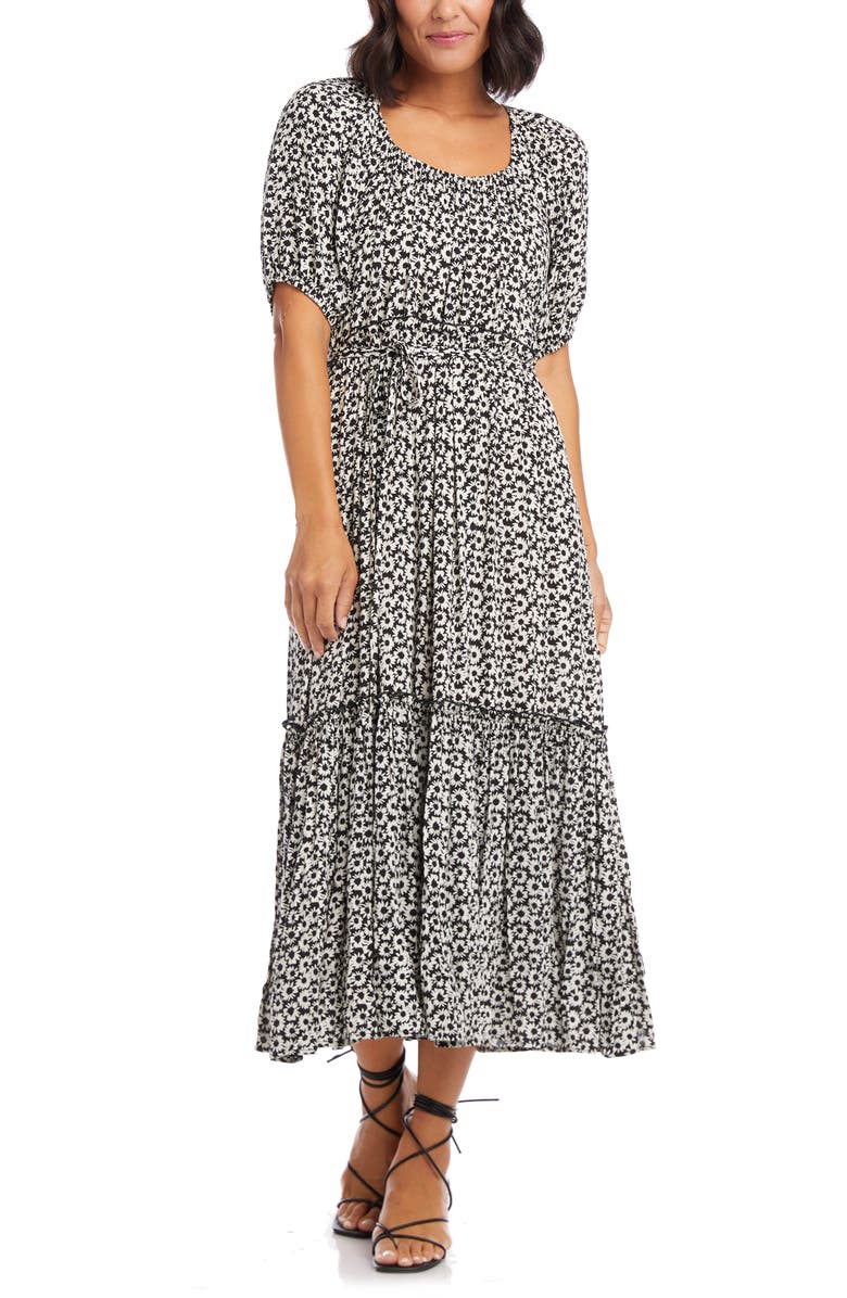 Karen Kane Puff Sleeve Maxi Dress, Main, color, 