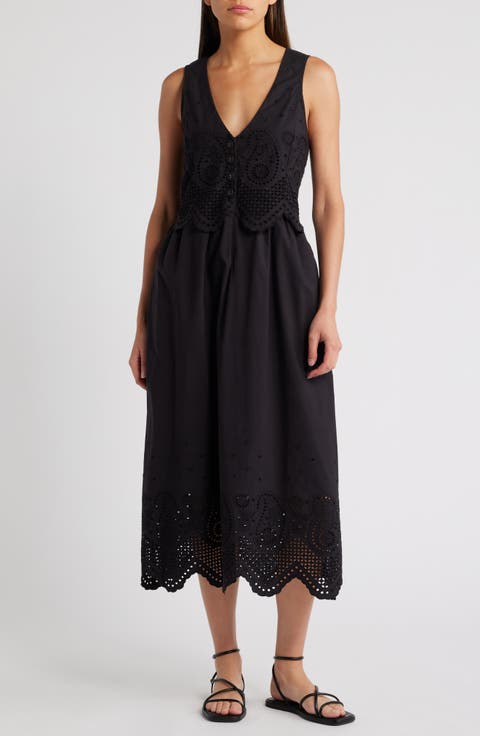 Julie Organic Cotton Poplin Midi Dress