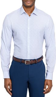 W.R.K Regular Fit Duo Geo Print Performance Dress Shirt