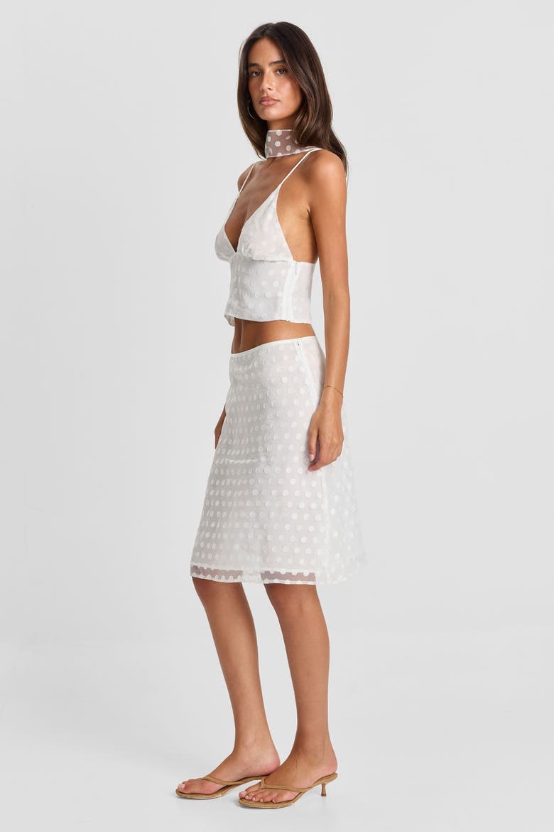 Minnie Midi Skirt, Alternate, color, White