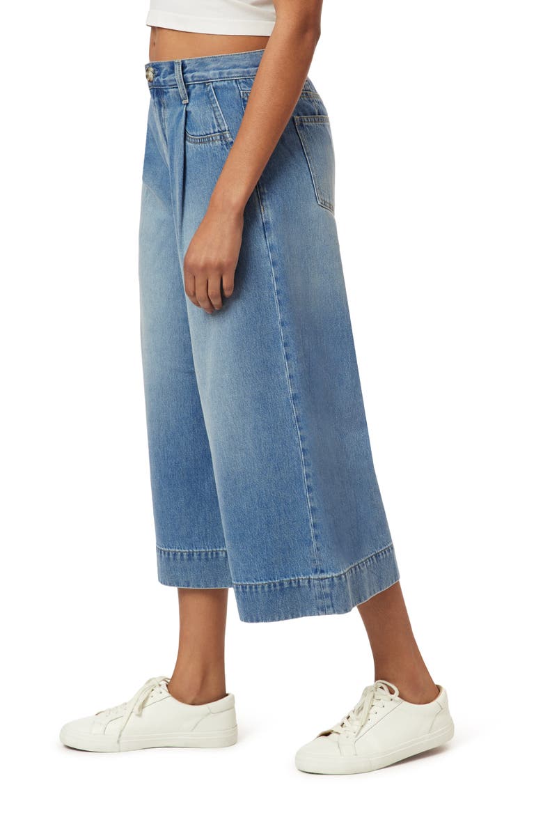The Wave Crop Wide Leg Jeans, Alternate, color, PALM BEACH