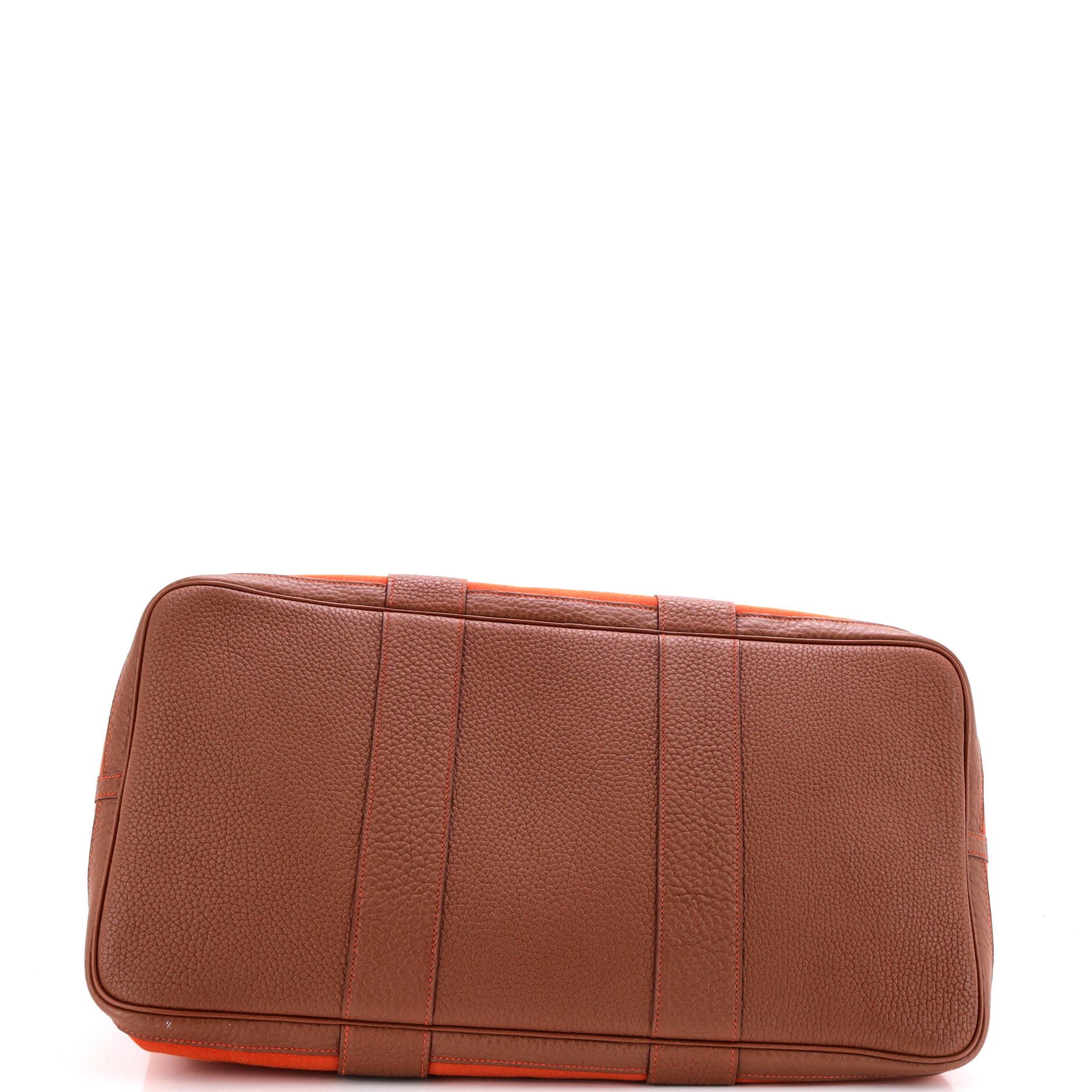 Pre-Owned Hermes Garden Party Tote Toile and Leather 49, Alternate, color, Marron D'inde