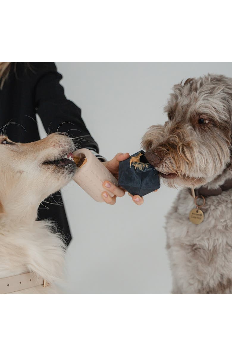 Dexypaws Power Duo Set, Geometric Kong and Cylinder 2 Piece Dog Chew Toys, Alternate, color, Multicolored