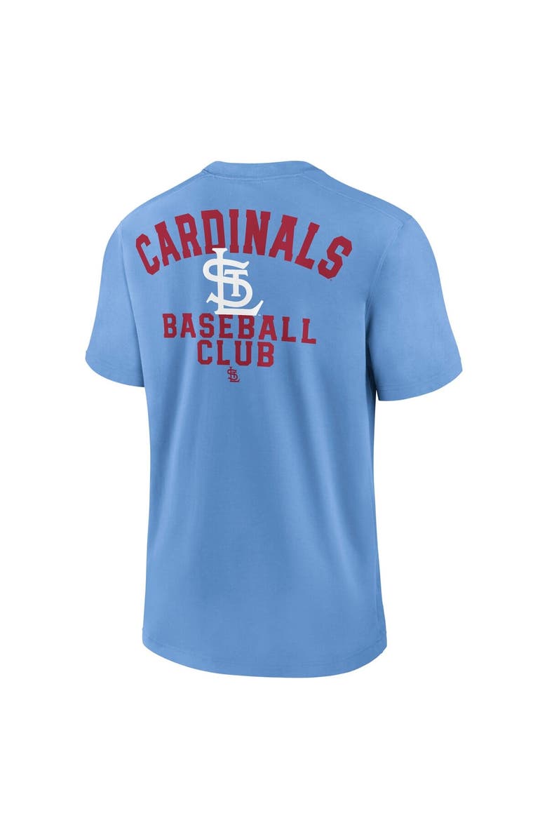 Nike Men's Nike  Light Blue St. Louis Cardinals Cooperstown Collection Rewind Slogan T-Shirt, Alternate, color, 