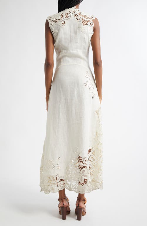 Ulla Johnson Olivette Lace & Linen Dress In Pristine