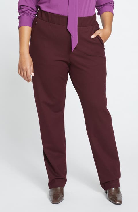 Smart Elastic Waist Ponte Pants