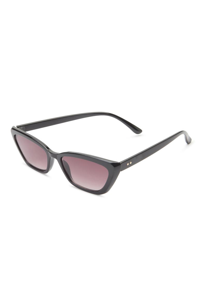 Gradient Cat Eye Sunglasses, Alternate, color, BLACK