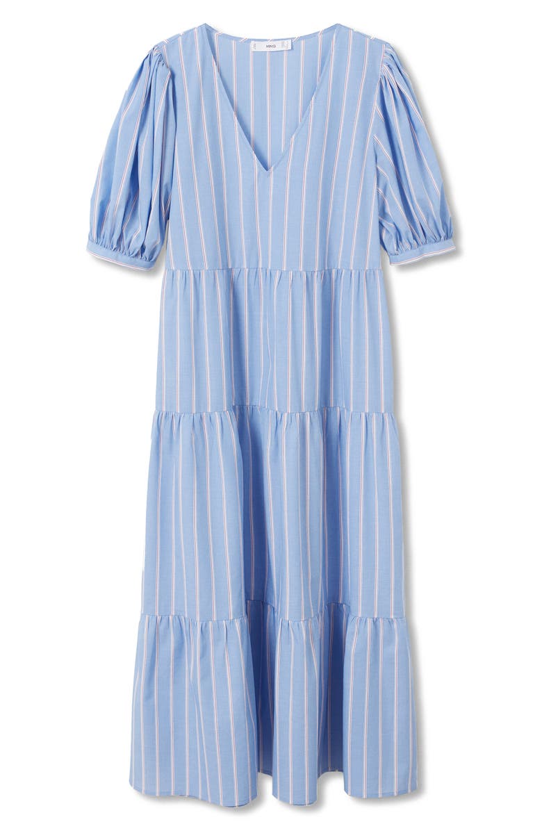 MANGO Stripe Cotton Midi Dress, Alternate, color,