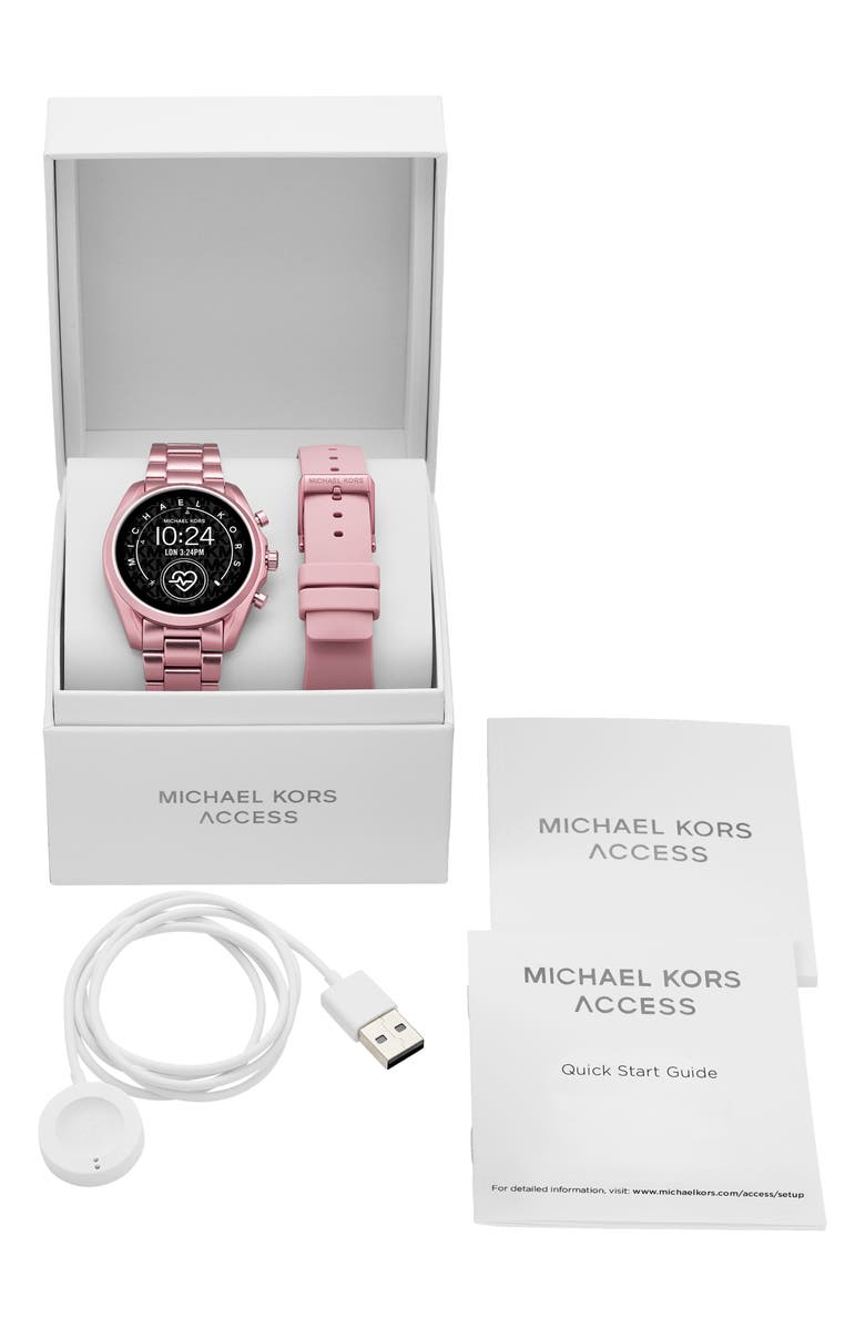 Michael Kors Gen 5 Bradshaw Bracelet Smart Watch & Silicone Strap Set, 44mm, Alternate, color,