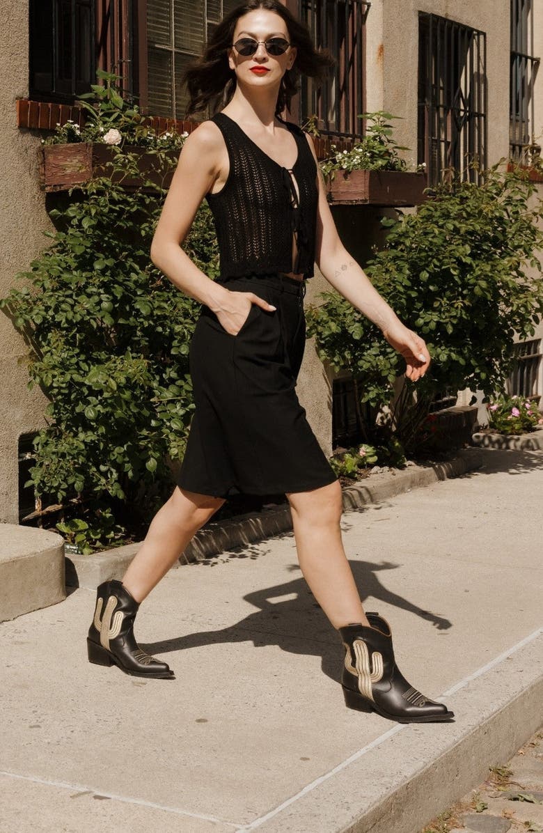 STIVALI NEW YORK Oasi Western Cowboy Boots, Alternate, color, Black