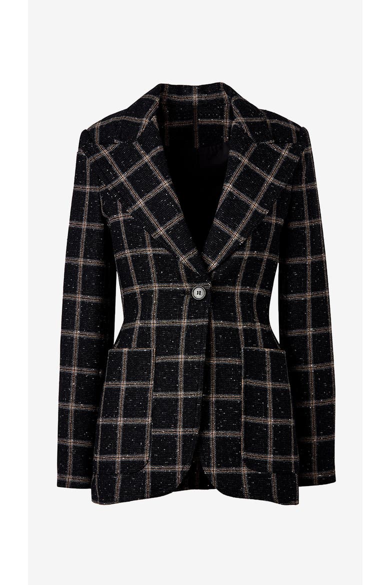 Patch Pocket Birkin Blazer, Alternate, color, Black Plaid
