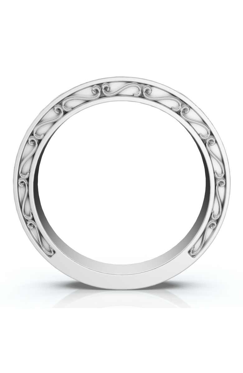 Bliss Diamond Stackable Diamond Wedding Ring Scroll Pattern Band 14k Gold Lab Grown, Alternate, color, 14K Yellow Gold