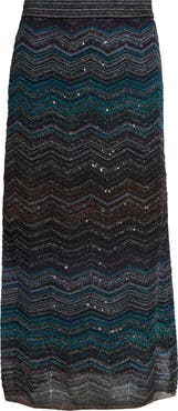 Missoni Zigzag Lamé Midi Skirt