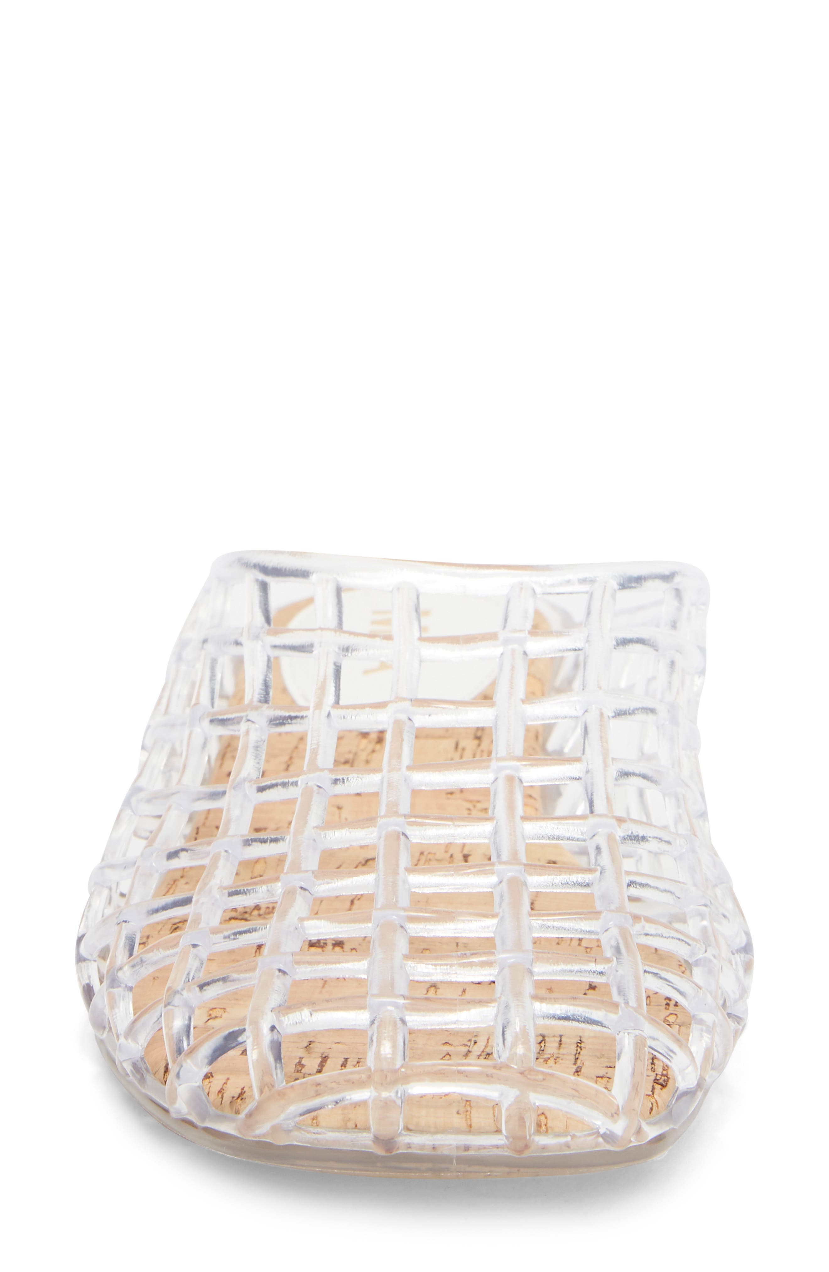 MIA Sophie Clear Woven Mule, Alternate, color, Clear