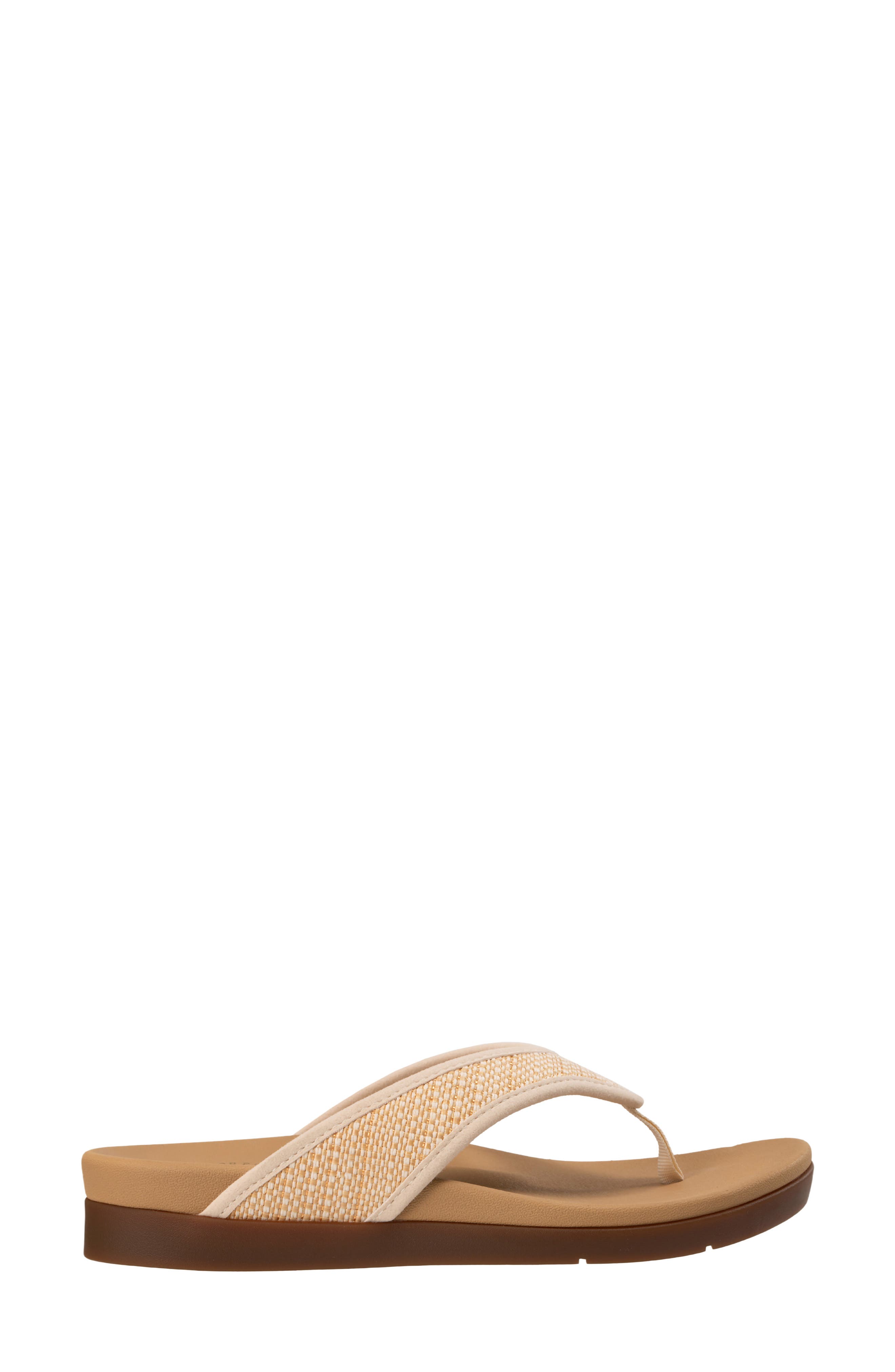 Shoreline Raffia Flip Flop, Alternate, color, TAN