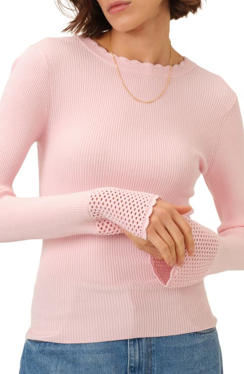 Open Stitch Rib Sweater