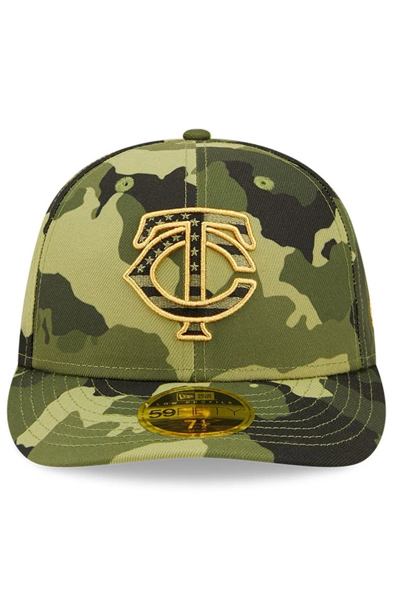 New Era Men's New Era Camo Minnesota Twins 2022 Armed Forces Day On-Field Low Profile 59FIFTY, Alternate, color,