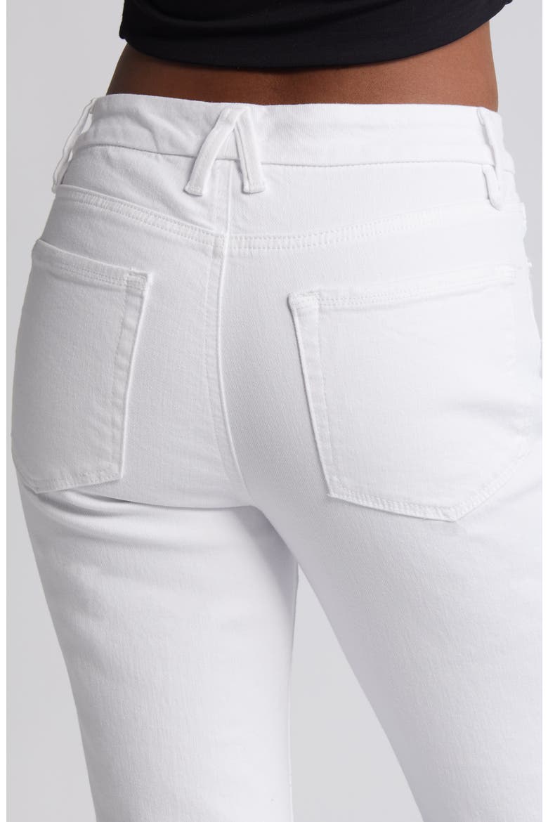 Good Straight High Waist Raw Hem Straight Leg Jeans, Alternate, color, WHITE 037