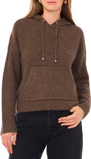 Halogen® Waffle Stitch Hooded Sweater