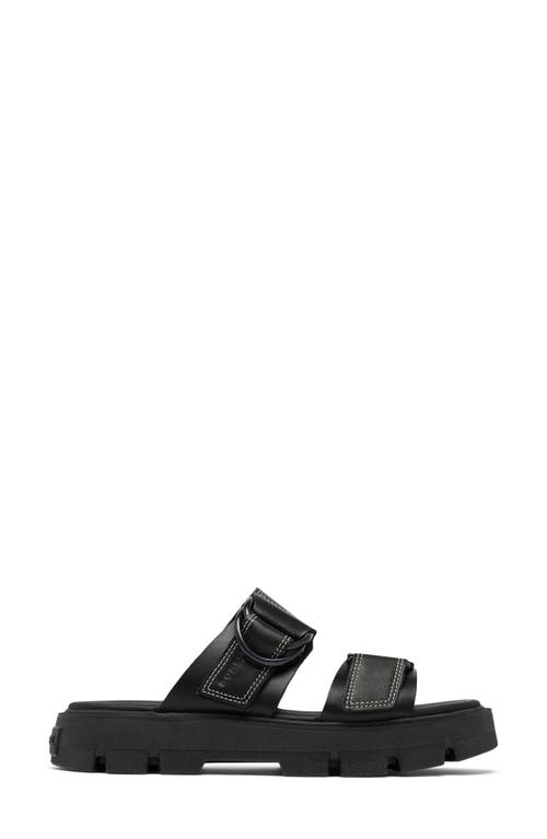 Sorel Rein Dual-grip Slide Sandals In Black/black