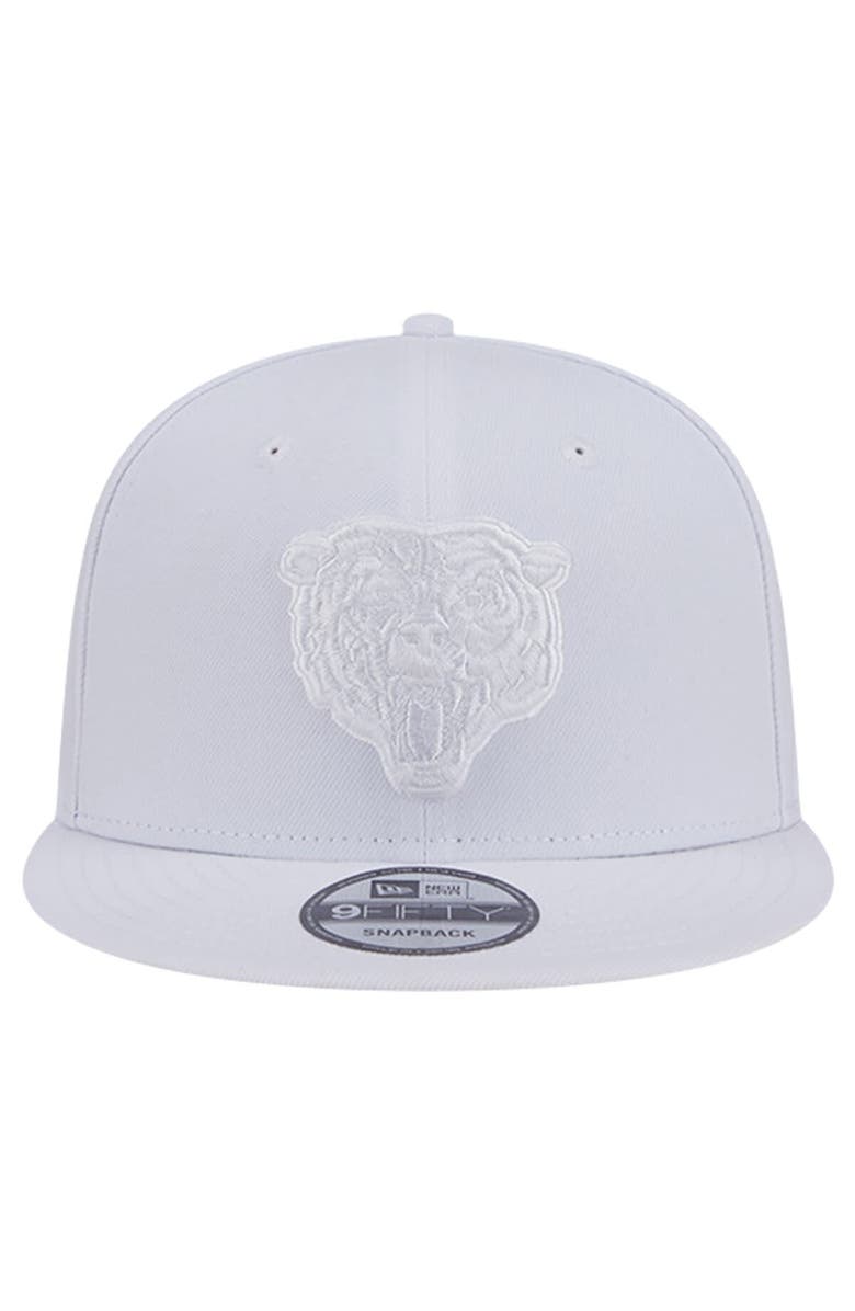 New Era Men's New Era Chicago Bears Main White on White 9FIFTY Snapback Hat, Alternate, color, 
