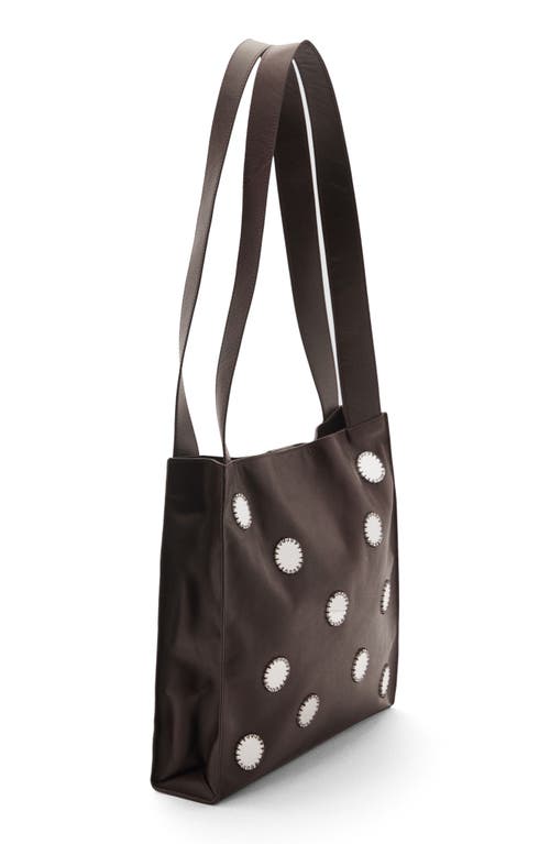 Mango Leather Shoulder Bag In Brown