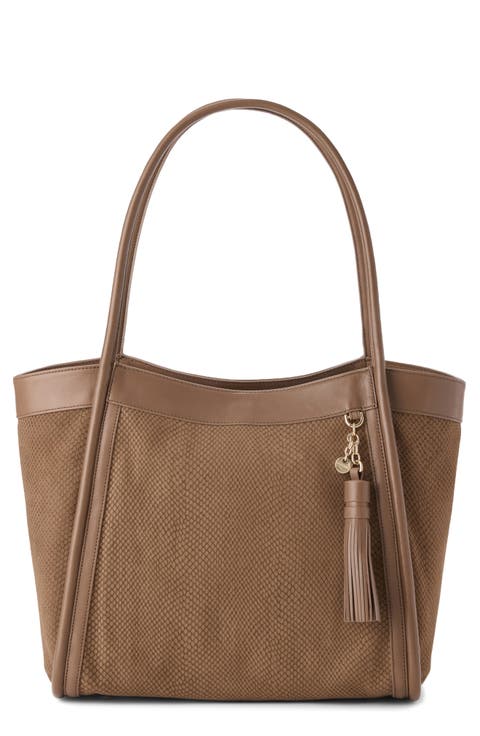 Bailee Snake Embossed Leather Tote