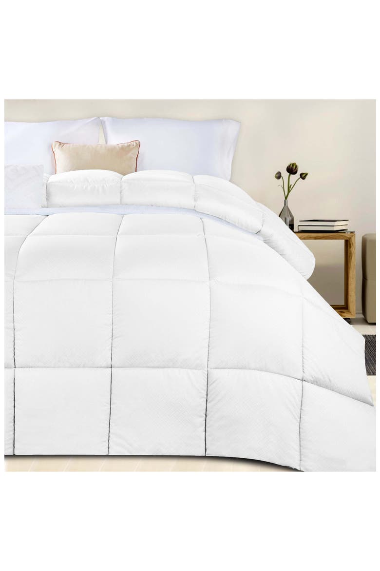 Reversible Down Alternative Comforter, Alternate, color, WHITE