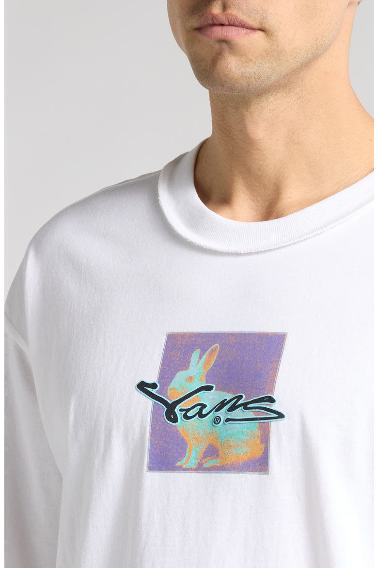Down the Rabbit Hole Oversize Graphic T-Shirt, Alternate, color, WHITE