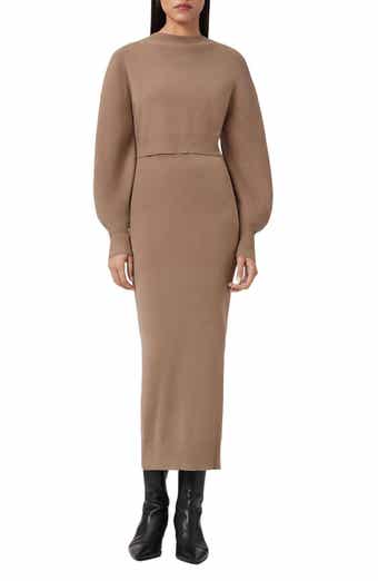 Dina Blouson Sleeve Sweater & Knit Midi Dress Set