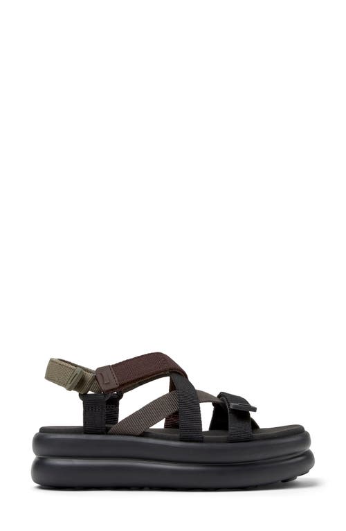 Shop Camper Pelotas Flota Up Platform Sandal In Black Multi