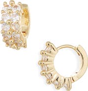 NORDSTROM RACK Double Row Huggie Hoop Earrings