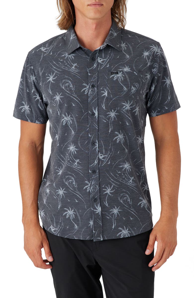 O'Neill TRVLR Traverse Floral Print UPF 50+ Button-Up Shirt, Main, color,
